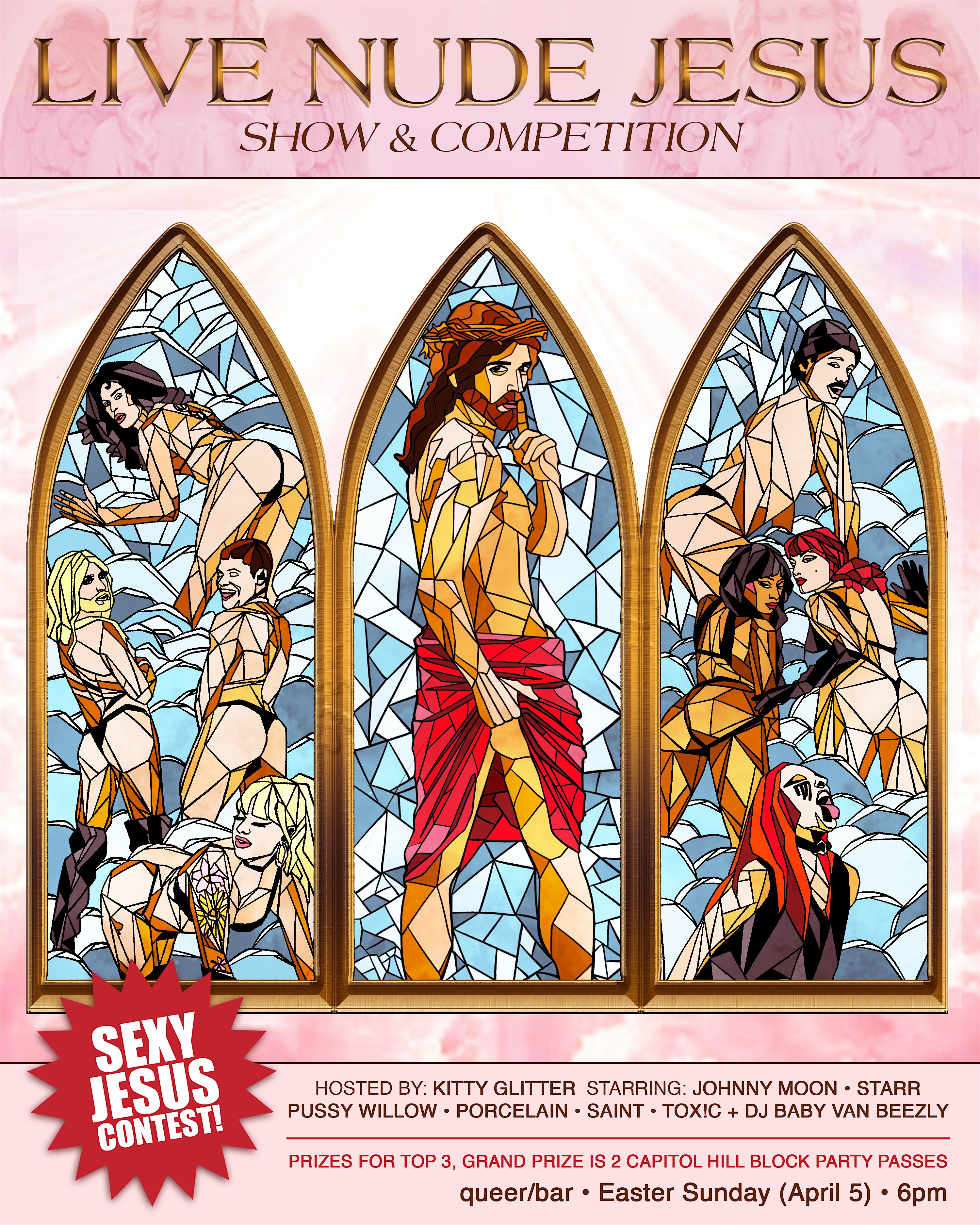 Live Nude Jesus: Show & Competition at Queer/Bar – Seattle, WA