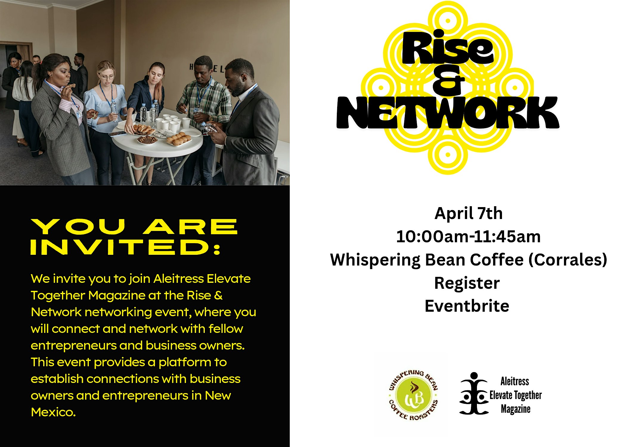 Rise & Network at Whispering Bean Coffee Roasters – Albuquerque, NM