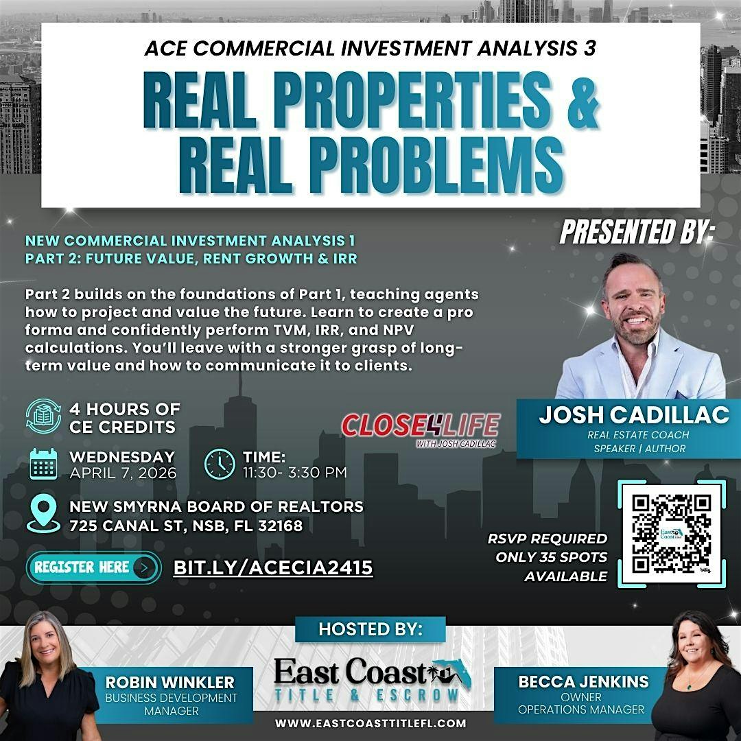 Real Properties & Real problems at New Smyrna Beach Board-REALTORS – New Smyrna Beach, FL