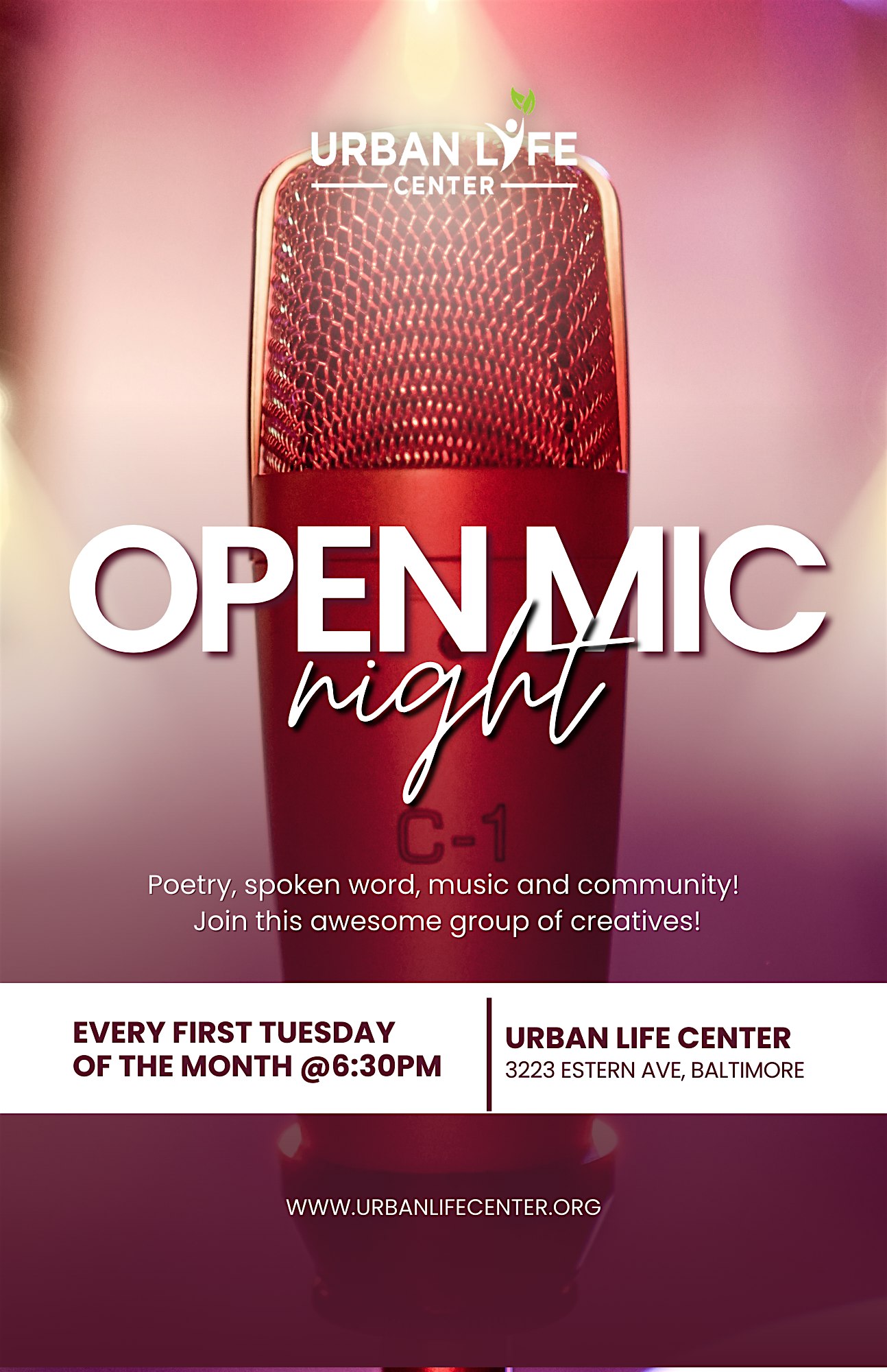 Open Mic Night at Urban Life Center – Baltimore, MD
