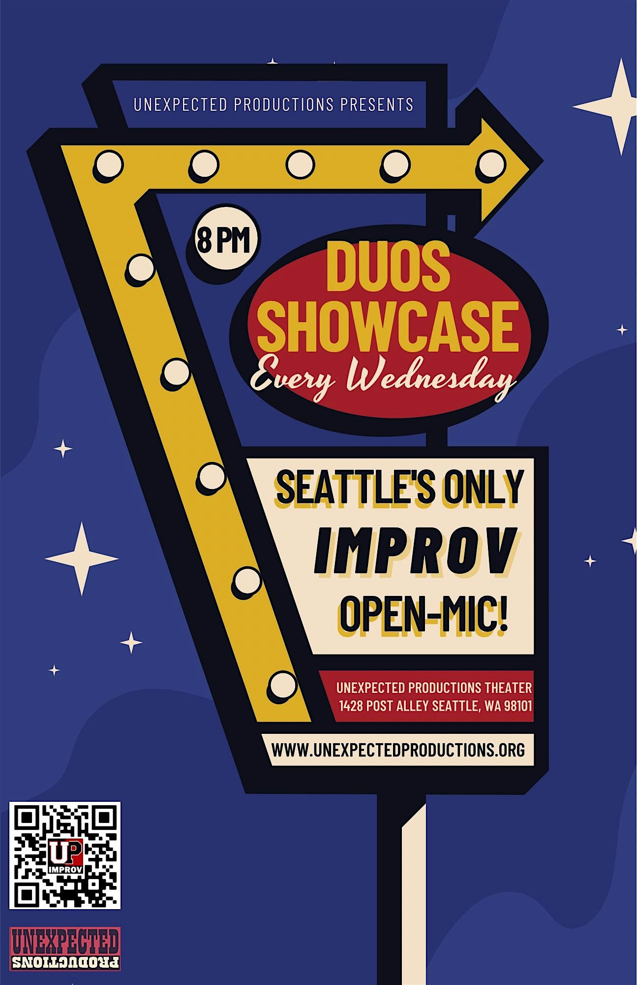 Duo Comedy Showcase 2026 at Unexpected Productions Market Theater – Seattle, WA