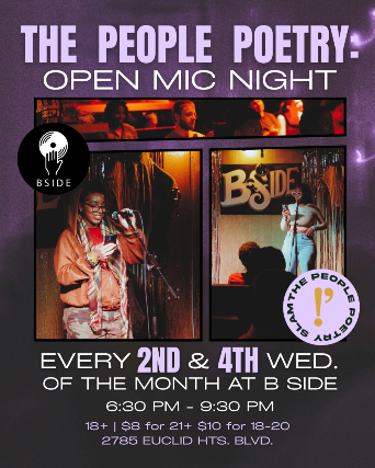 THE PEOPLE POETRY: OPEN MIC NIGHT at B Side Lounge – Cleveland Heights, OH