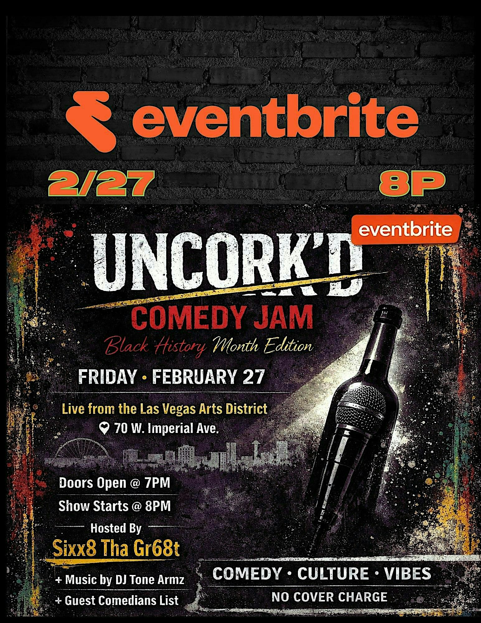 UNCORKD COMEDY JAM at Cork and Thorn – Las Vegas, NV