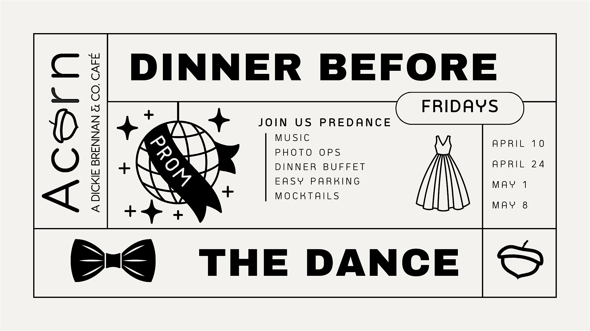 Dinner Before the Dance at Acorn! at Acorn: A Dickie Brennan & Co. Cafe – New Orleans, LA