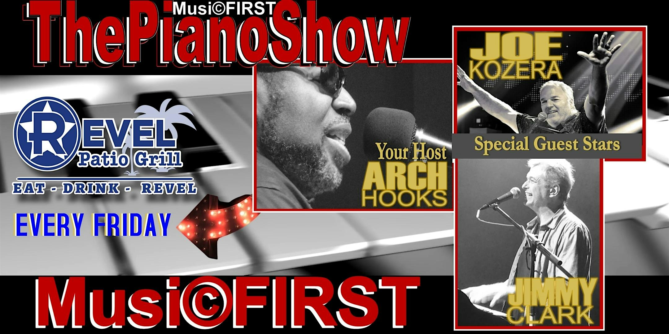 Dueling Pianos Dinner Experience & Happy Hour with Arch Hooks at The Revel – Frisco, TX