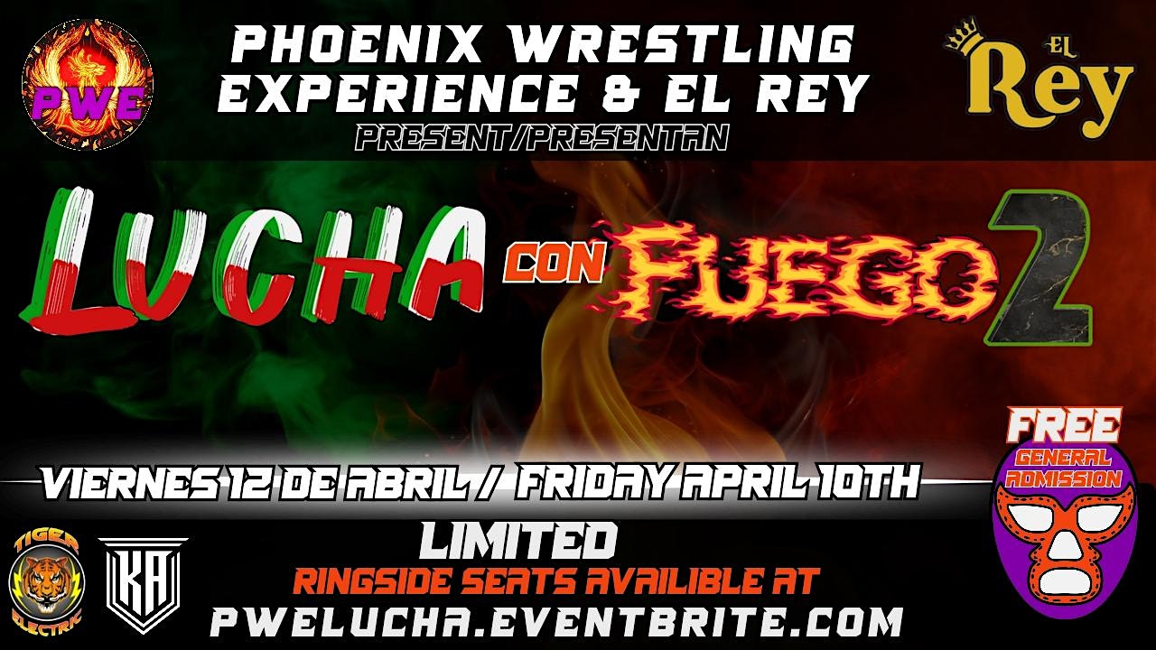 PWE & El Rey Present: Lucha con Fuego 2 at Taqueria El Rey – Martinez, GA