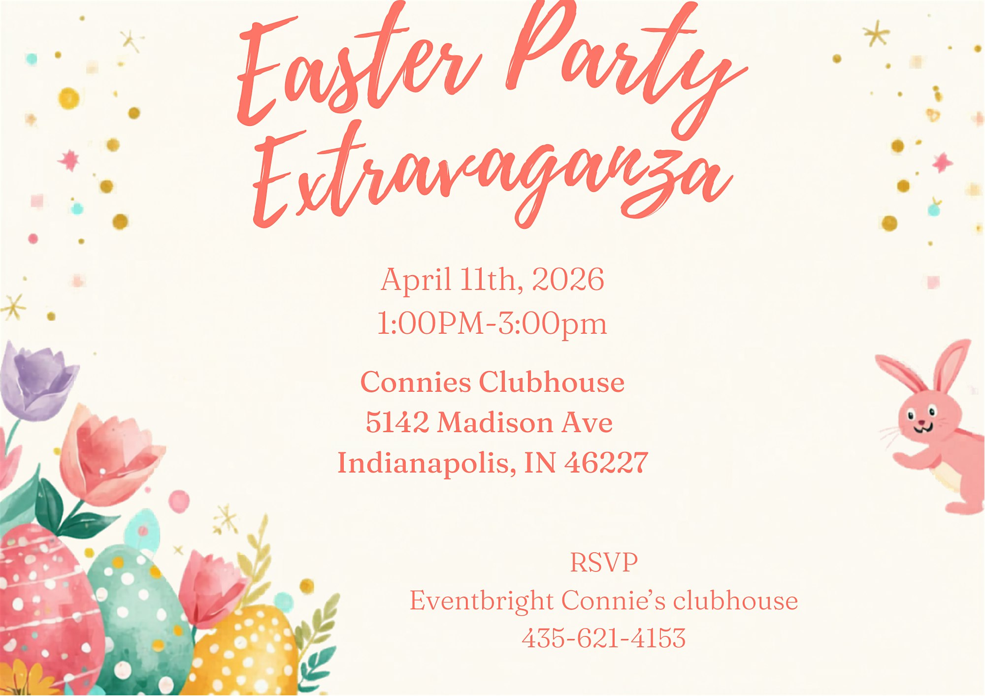 Easter Extravaganzza Party at Connie’s Clubhouse – Indianapolis, IN