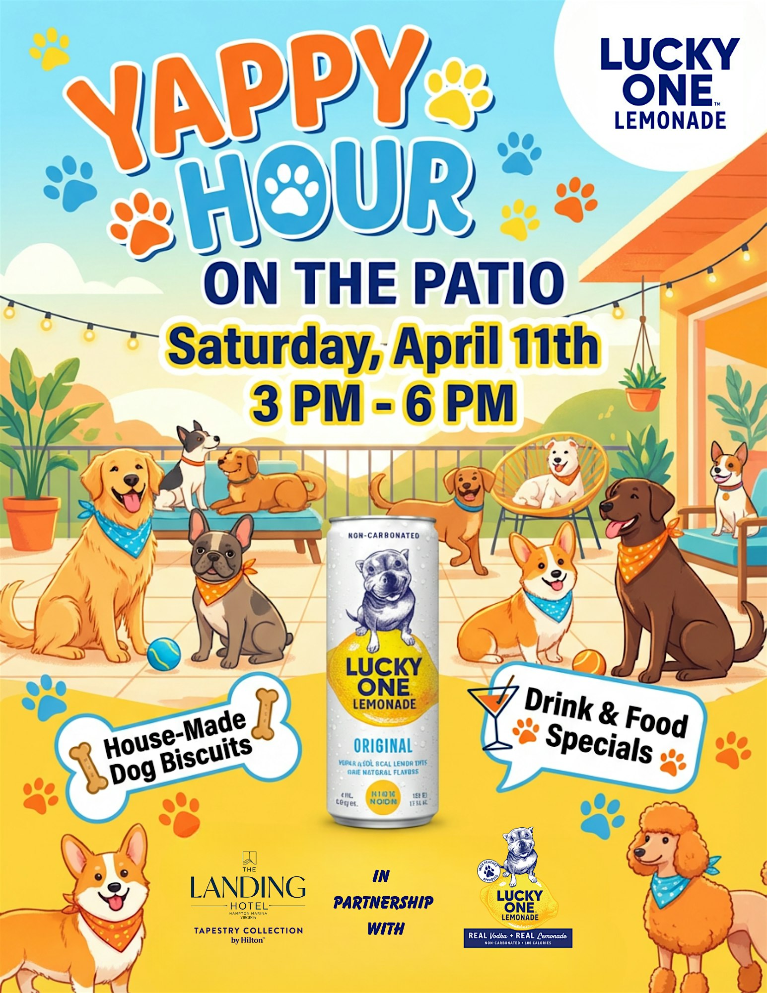 Yappy Hour on the Patio at The Landing at Hampton Marina, Tapestry Collection by Hilton – Hampton, VA