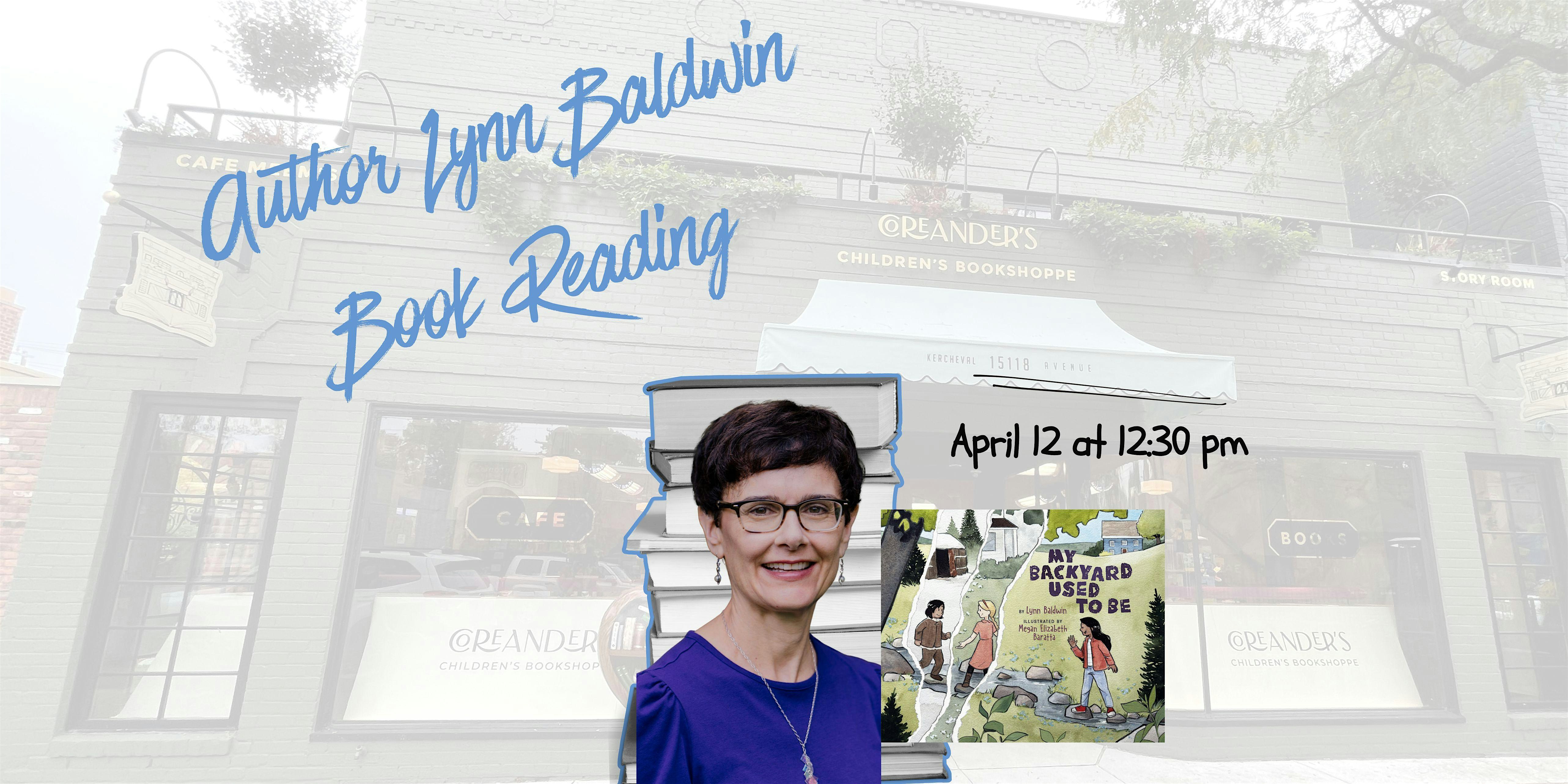 Author Lynn Baldwin book reading and signing at Coreander’s Children’s Bookshoppe – Grosse Pointe, MI
