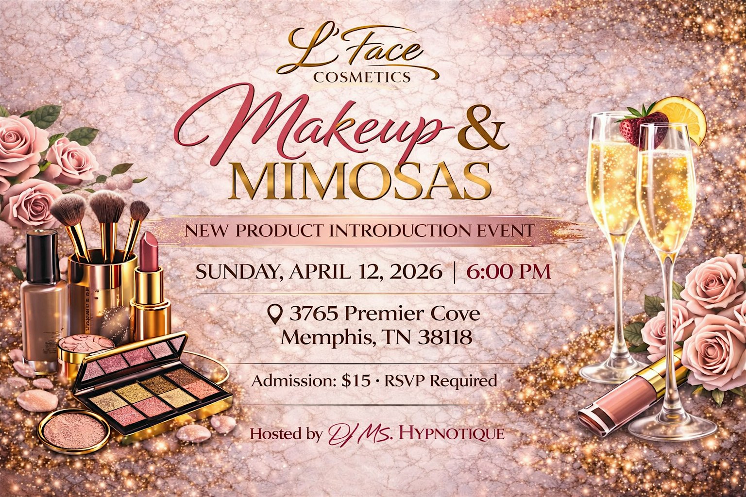 Makeup & Mimosas at 3765 Premier Cove – Memphis, TN