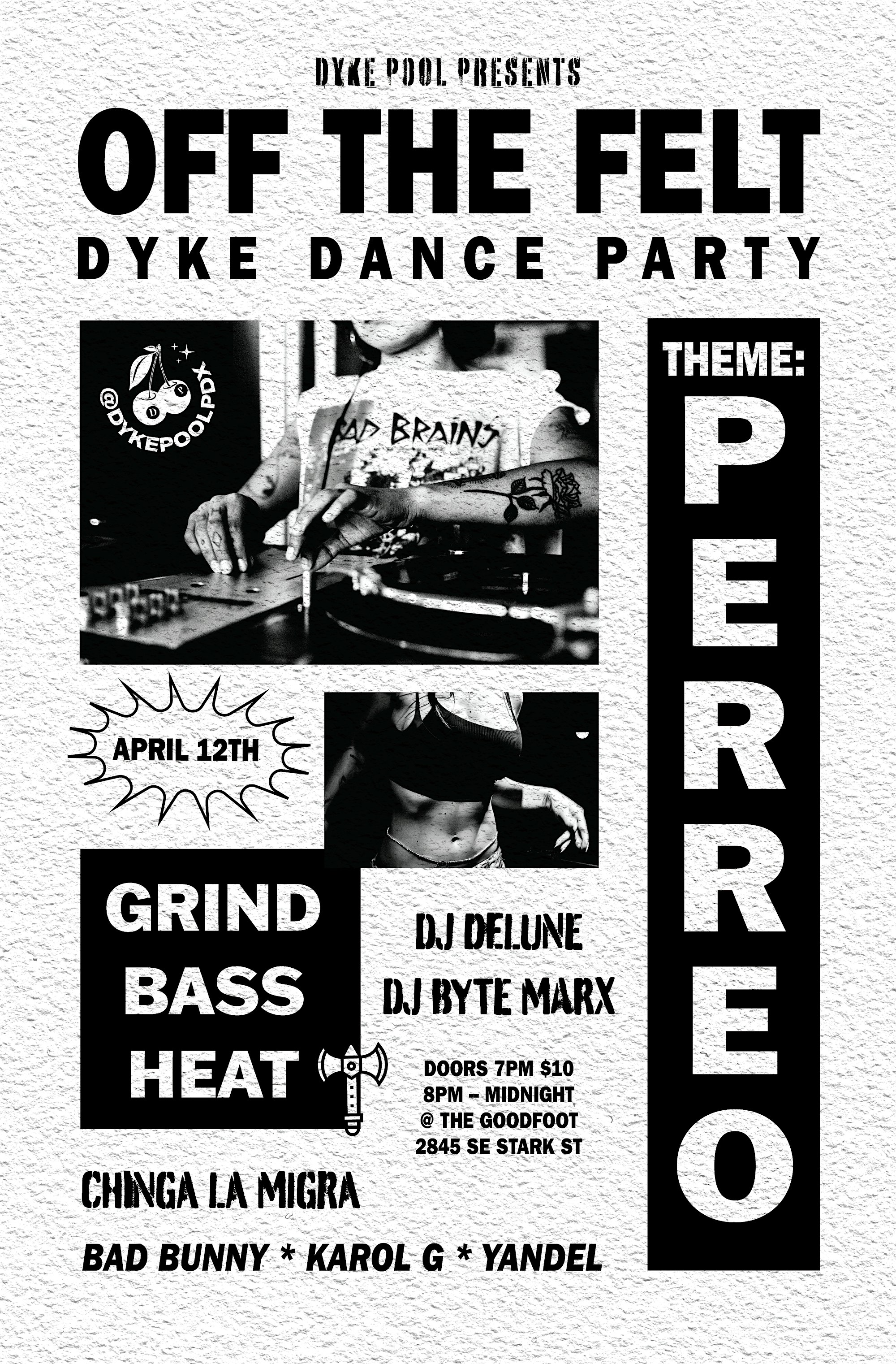 OFF THE FELT DYKE DANCE PARTY (April Edition) at Goodfoot Pub & Lounge – Portland, OR