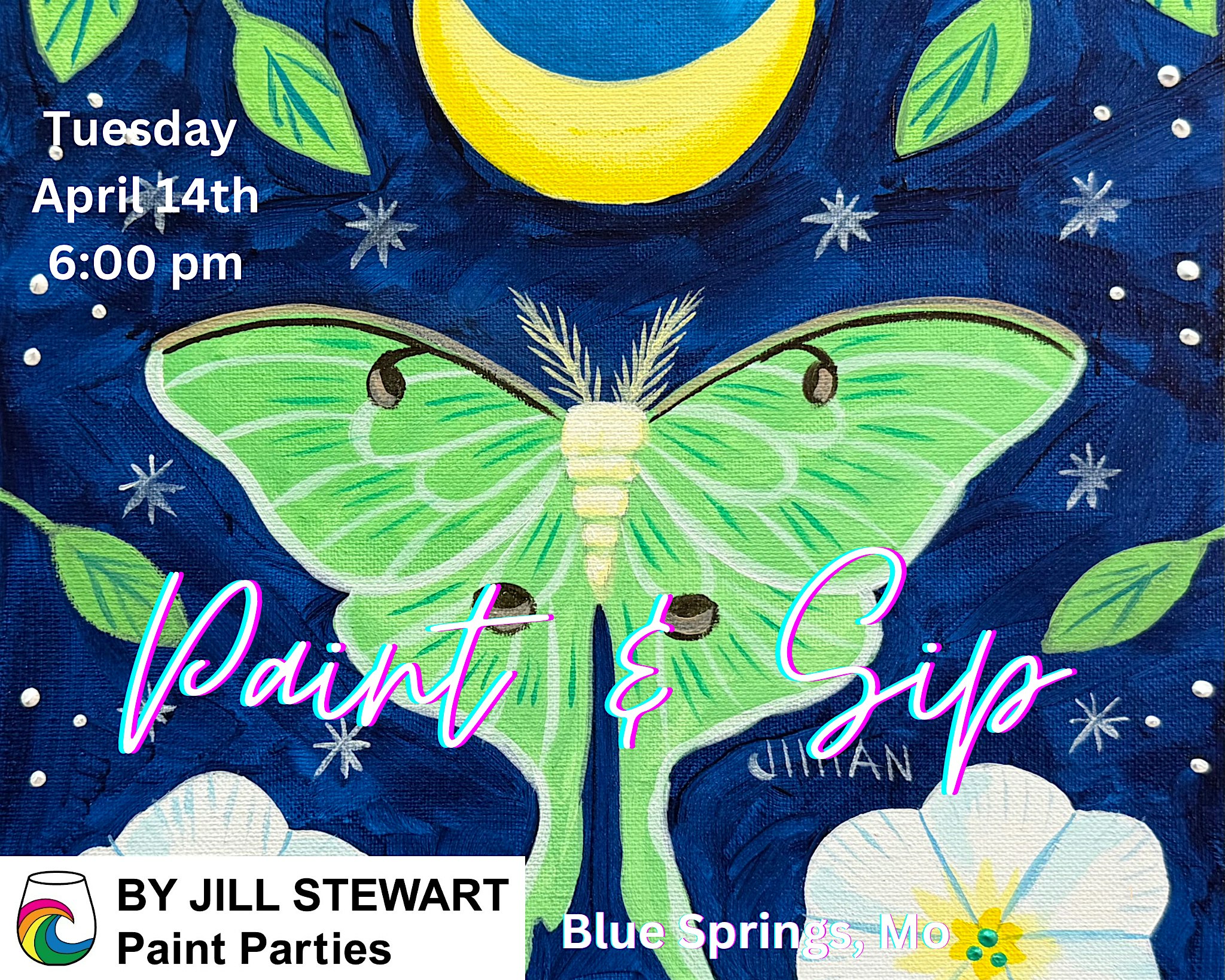 Luna Moth Paint Party 2 at 25110 E Strode Rd – Blue Springs, MO