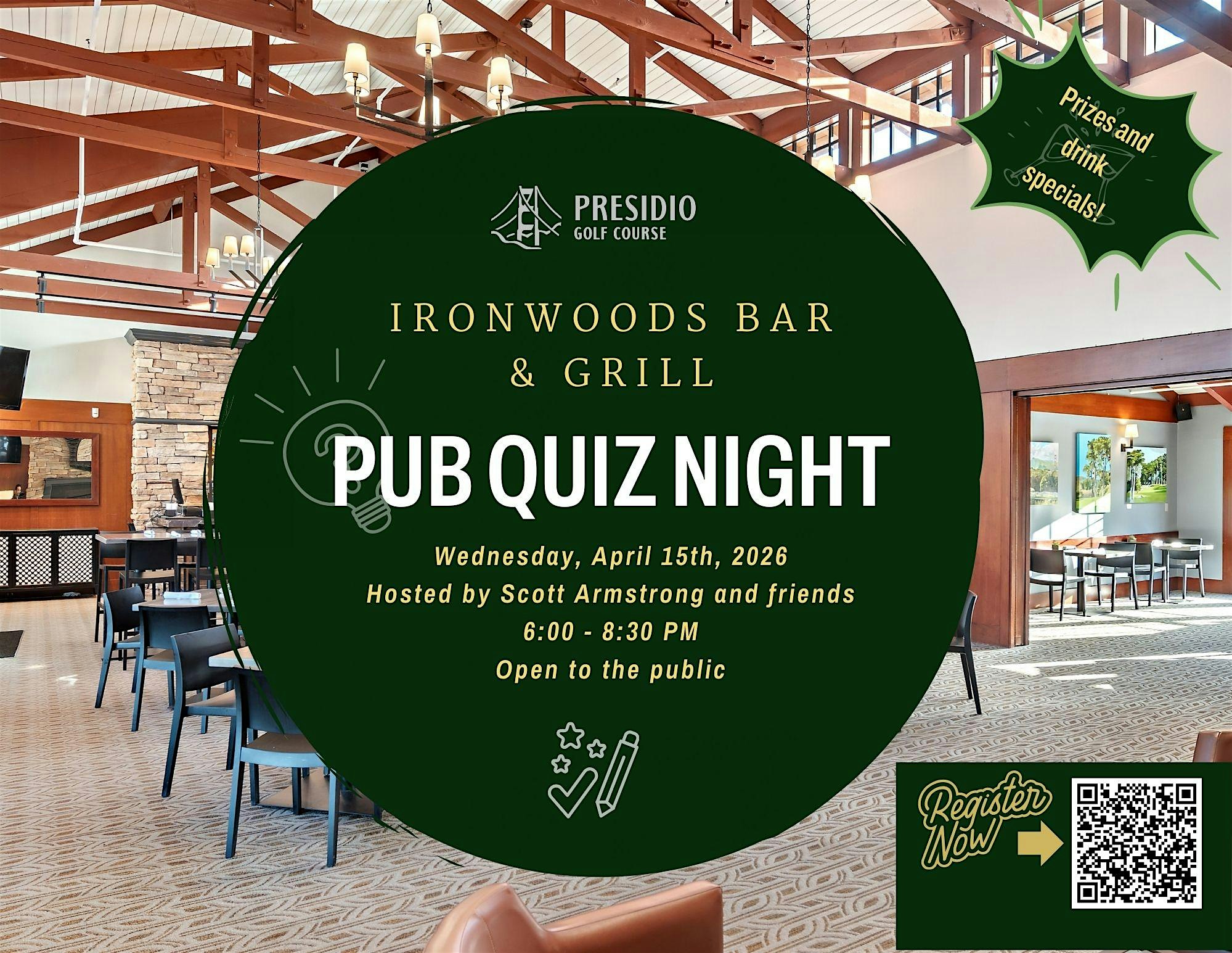 April Pub Quiz at Presidio Golf Course at Presidio Golf Course – San Francisco, CA