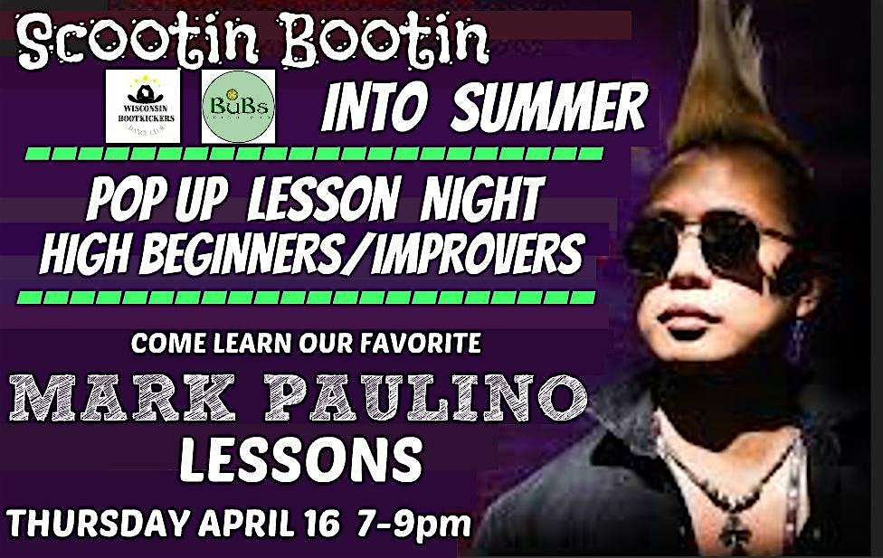 Pop Up Line Dance Workshop – Scootin Bootin the Paulino’s at Bubs Irish Pub – Germantown, WI