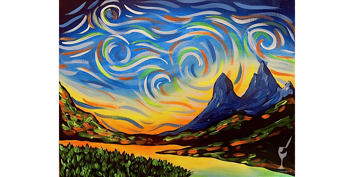 Vibey Starry Night – Paint and Sip in Houston | Classpop! at Painting with a Twist – Clear Lake, TX – Houston, TX