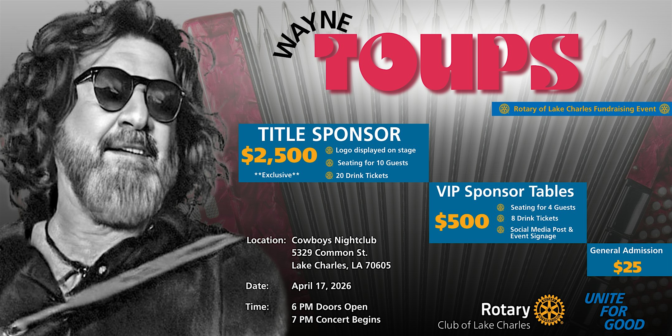 Wayne Toups LIVE! at Cowboys Lake Charles – Lake Charles, LA