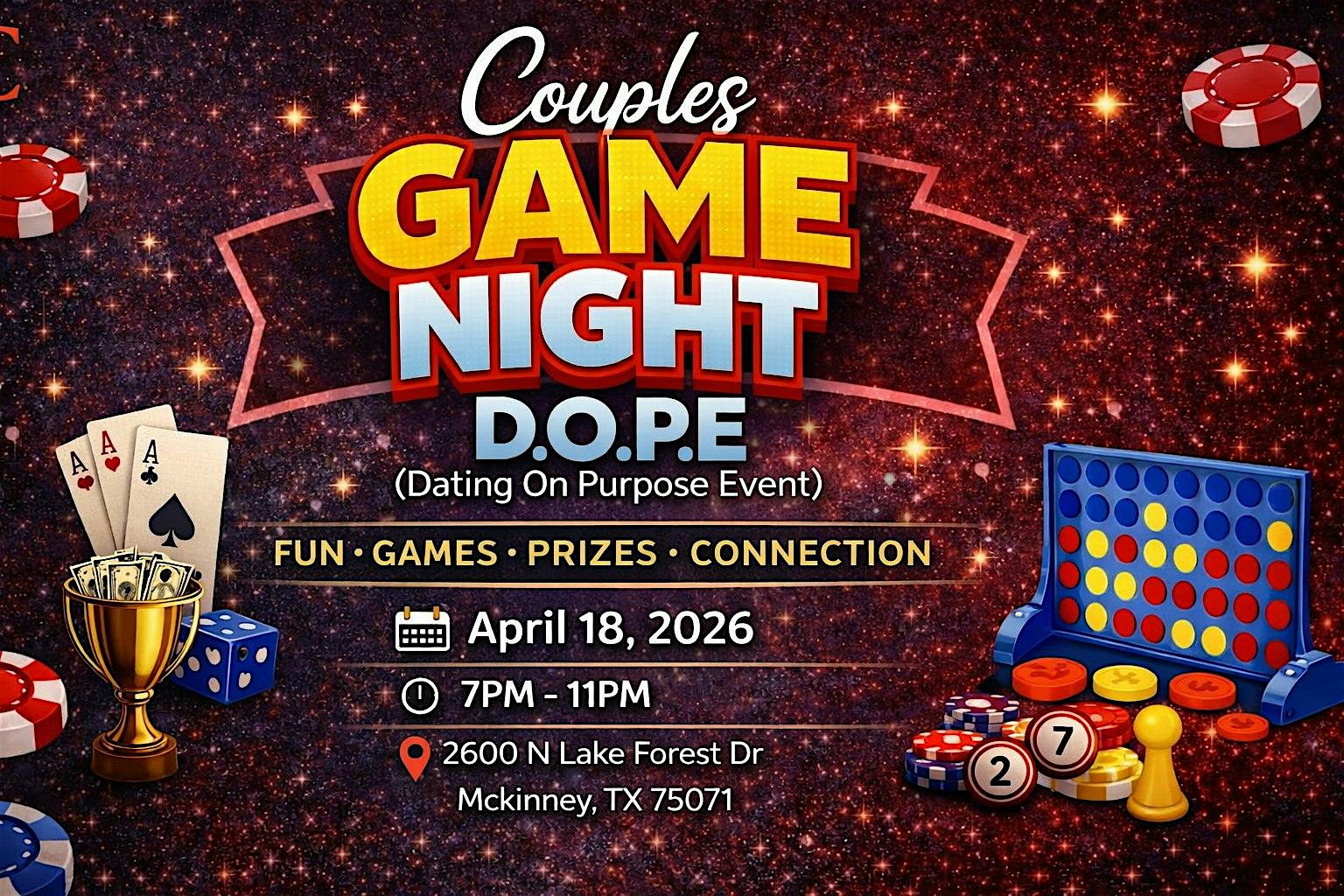 2gether On Purpose Presents – D.O.P.E. – Couples Game Night at Avendale at Painted Tree Clubroom – McKinney, TX