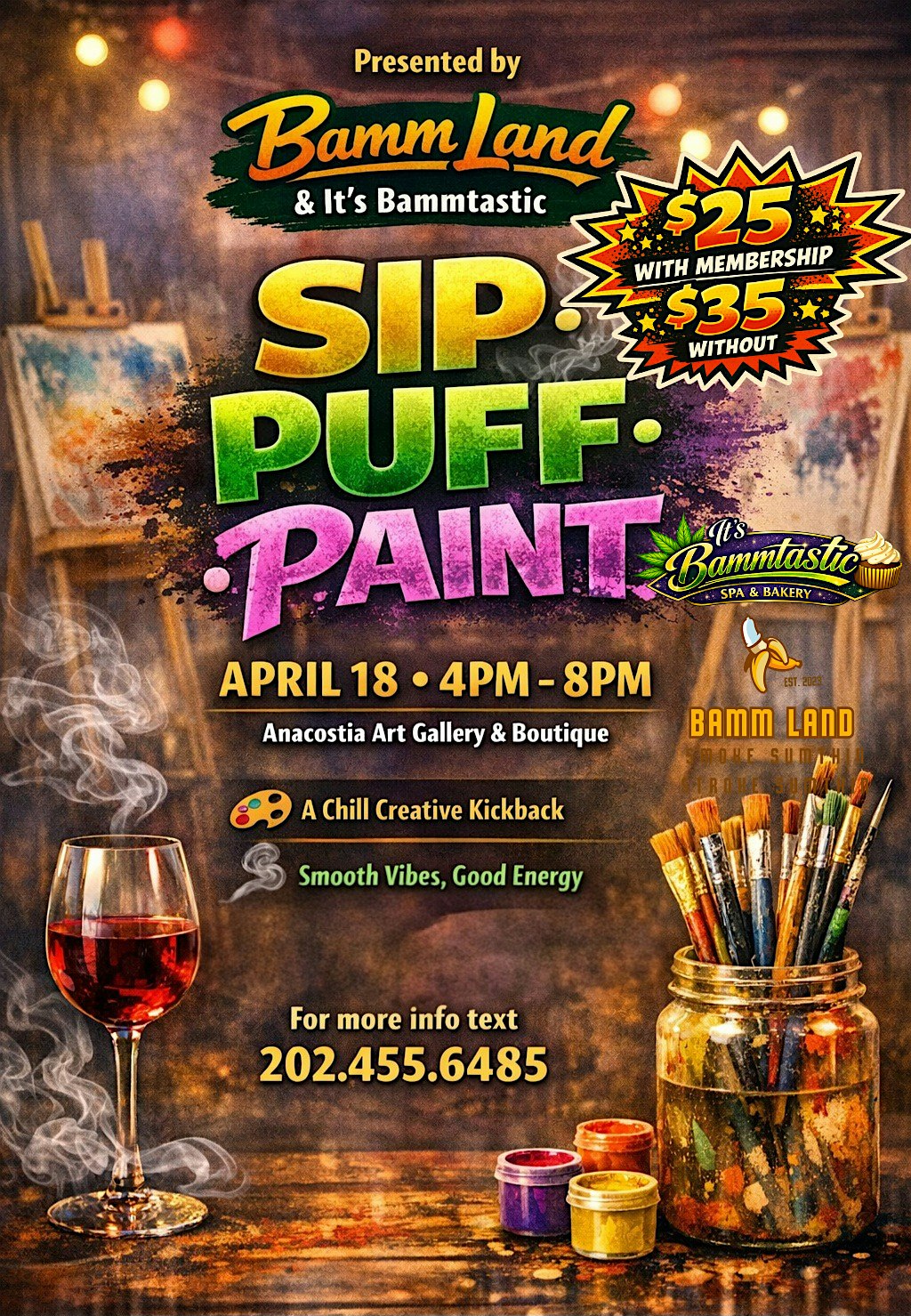 Sip Puff Paint at Anacostia Art Gallery & Boutique – Washington, DC