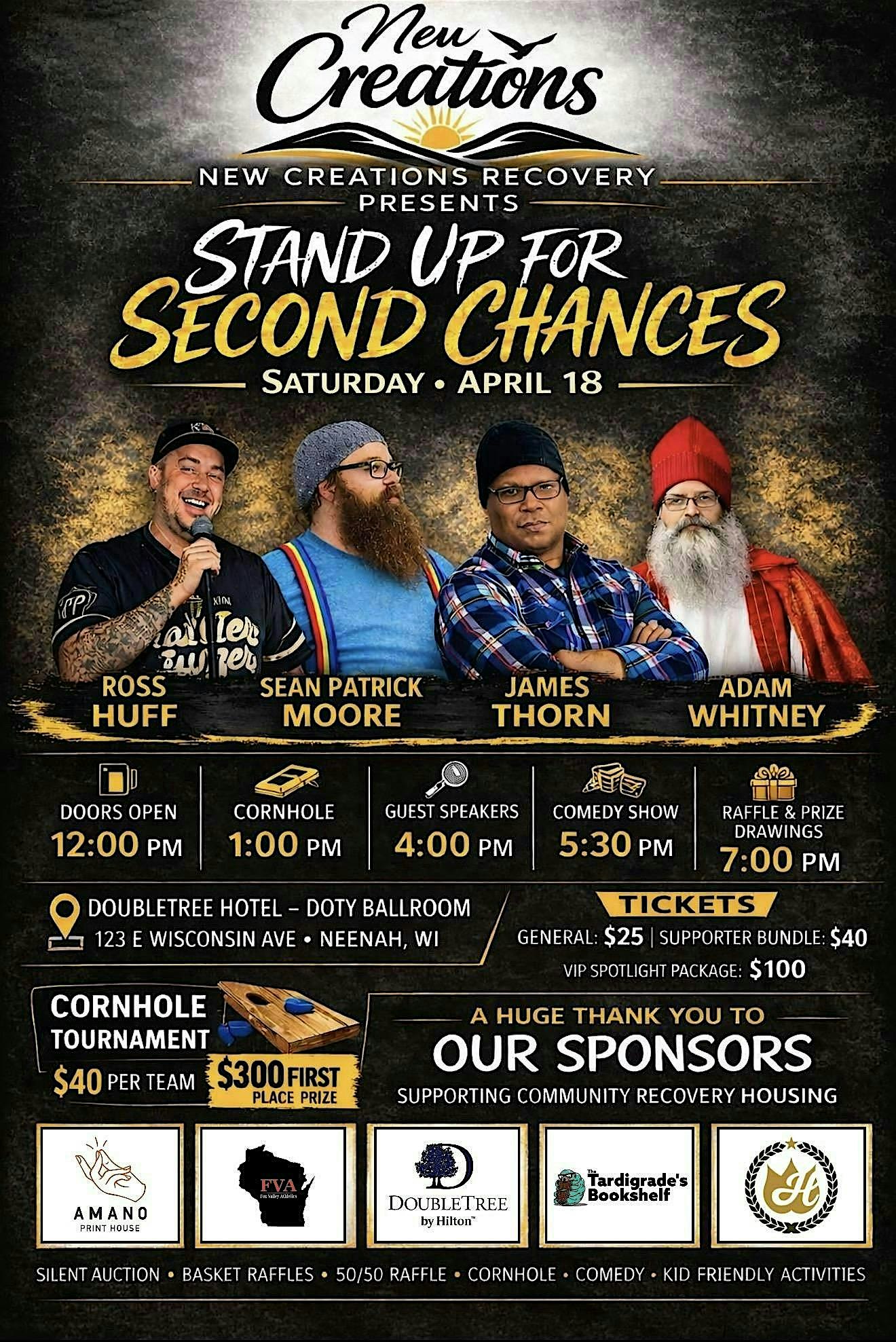 Stand Up for Second Chances at DoubleTree by Hilton Neenah – Neenah, WI