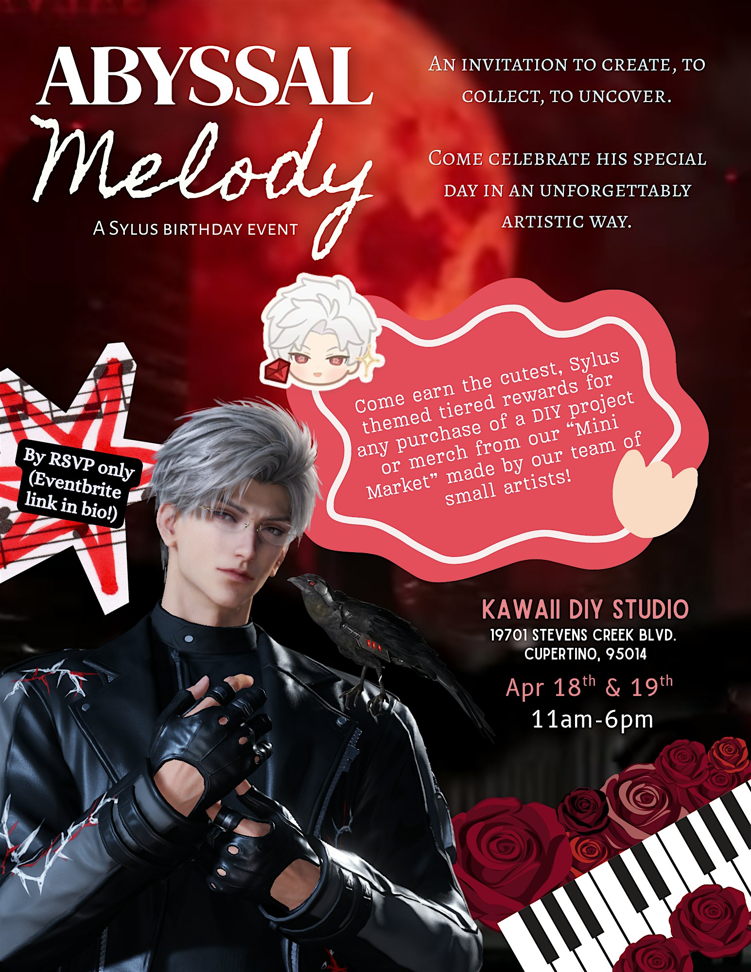 Abyssal Melody: A Sylus (LADS) Birthday Event at kawaii diy studio – DIY Decoden Art Studio – Cupertino, CA