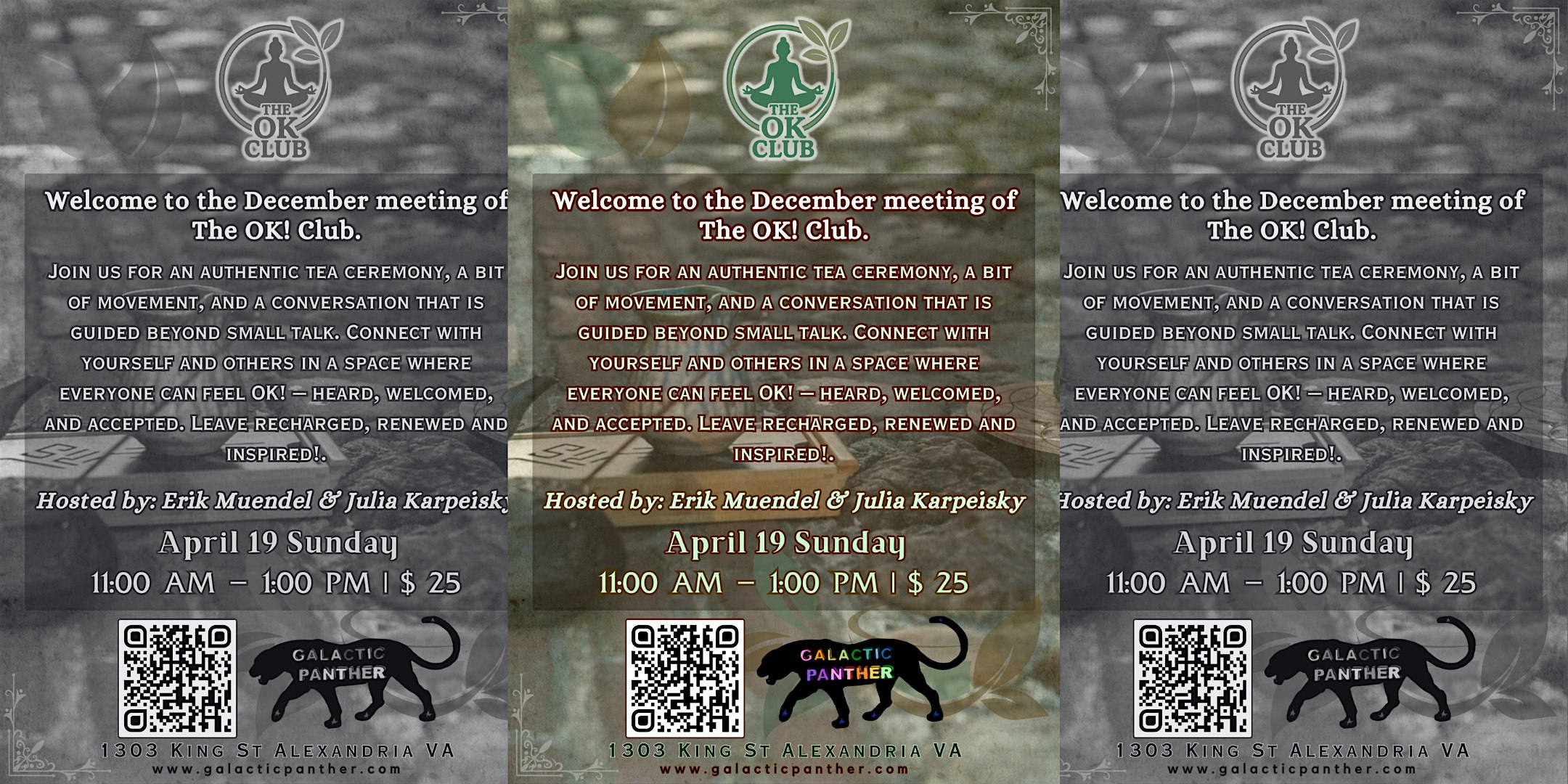 Live Event: The OK CLUB at Galactic Panther Art Gallery – Alexandria, VA