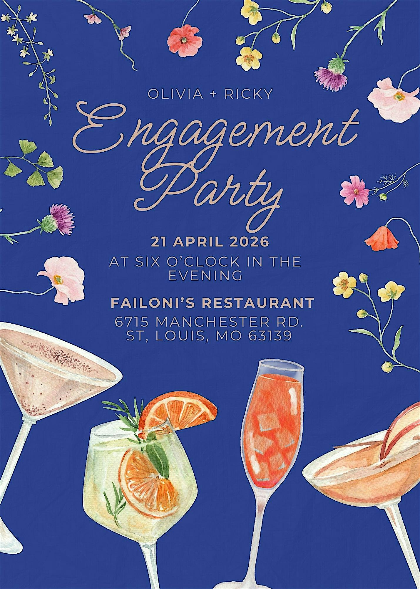 Olivia and Ricky’s Engagement Party at Failoni’s Restaurant – St. Louis, MO