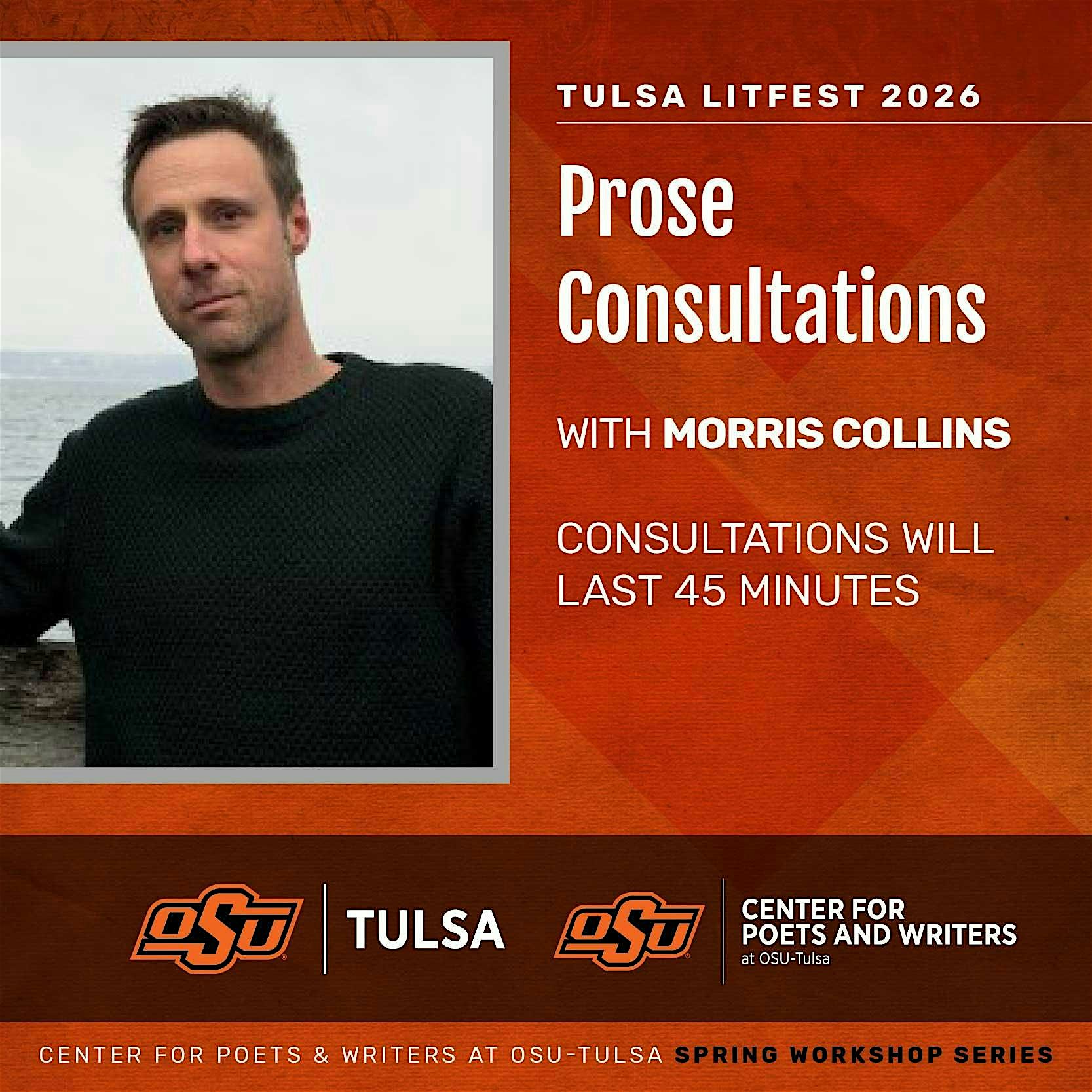Prose Consultations with Morris Collins at OSU-Tulsa Library – Tulsa, OK