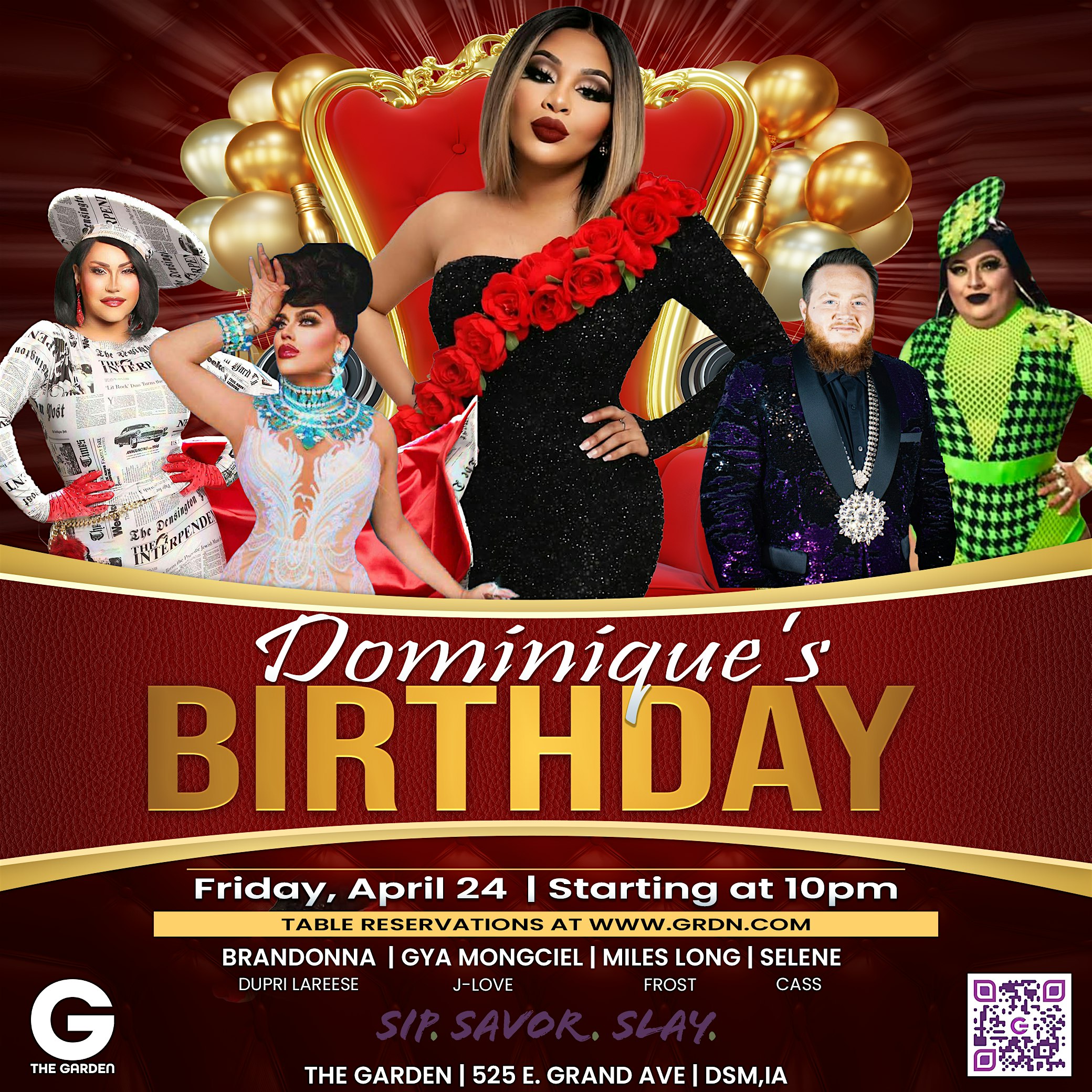 April 24 Table Reservation – 10pm at The Garden Nightclub – Des Moines, IA