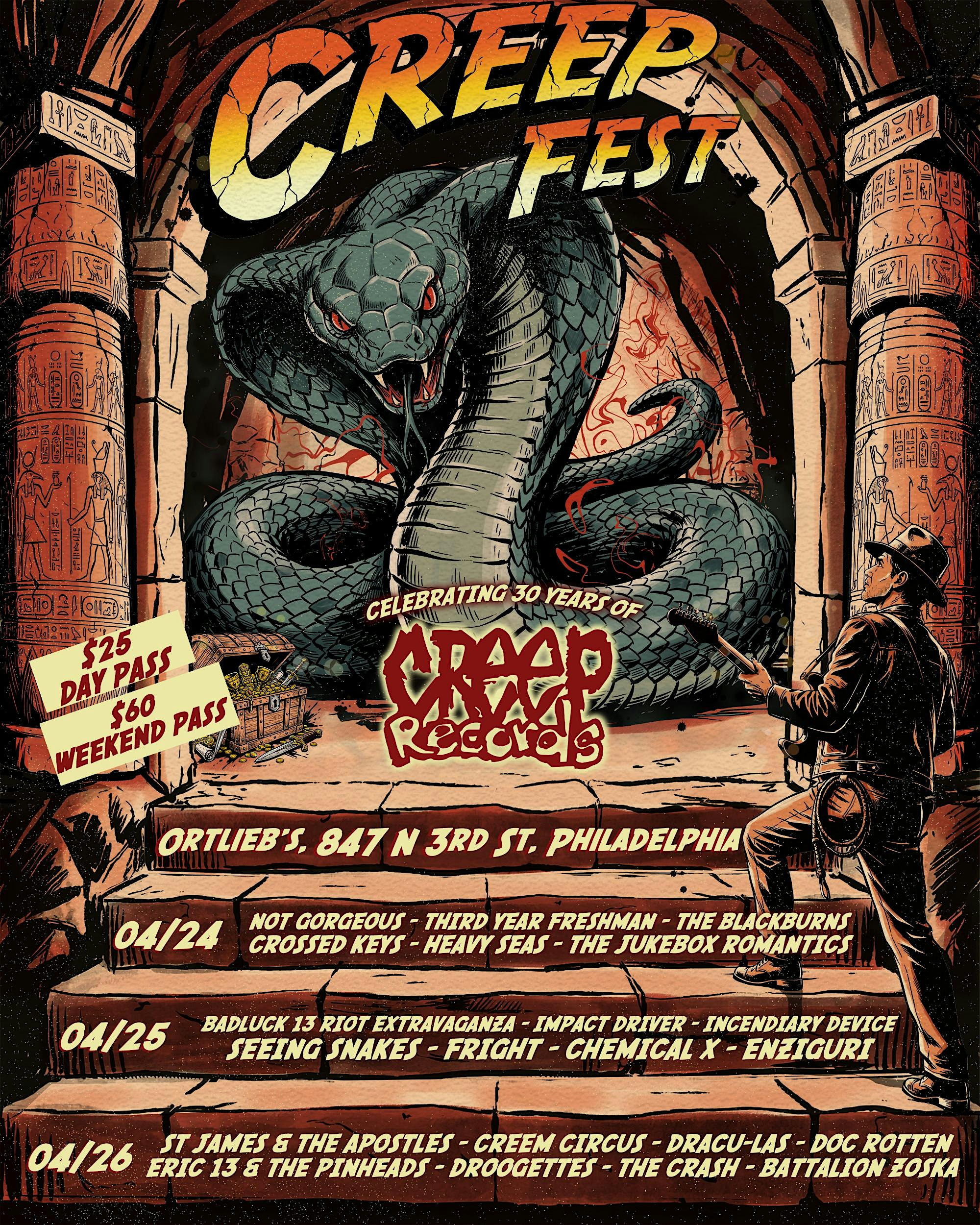 CREEP Fest Day Three / St. James & The Apostles + 7 more at Ortlieb’s Venue – philadelphia, PA