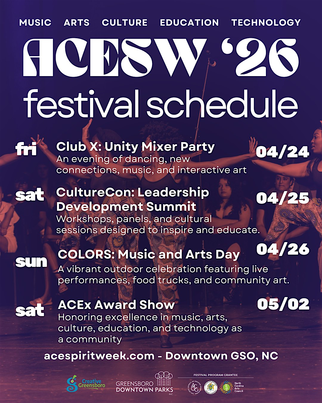 COLORS: Music & Arts Day ACE SW26 at LeBauer Park @ Greensboro Downtown Parks, Inc. – Greensboro, NC