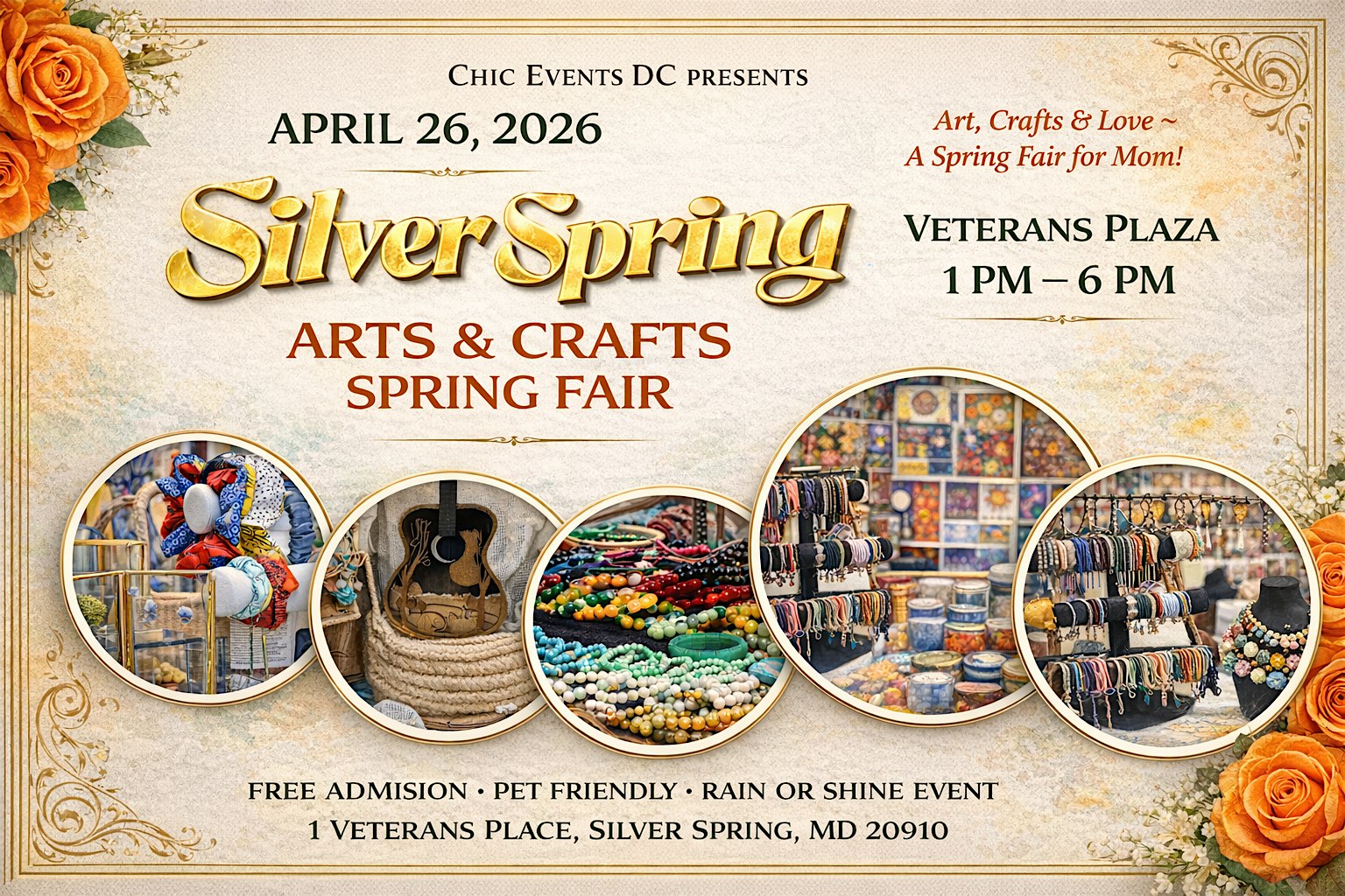 Silver Spring Mother’s Day Arts & Crafts Spring Fair at Veterans Plaza – Silver Spring, MD