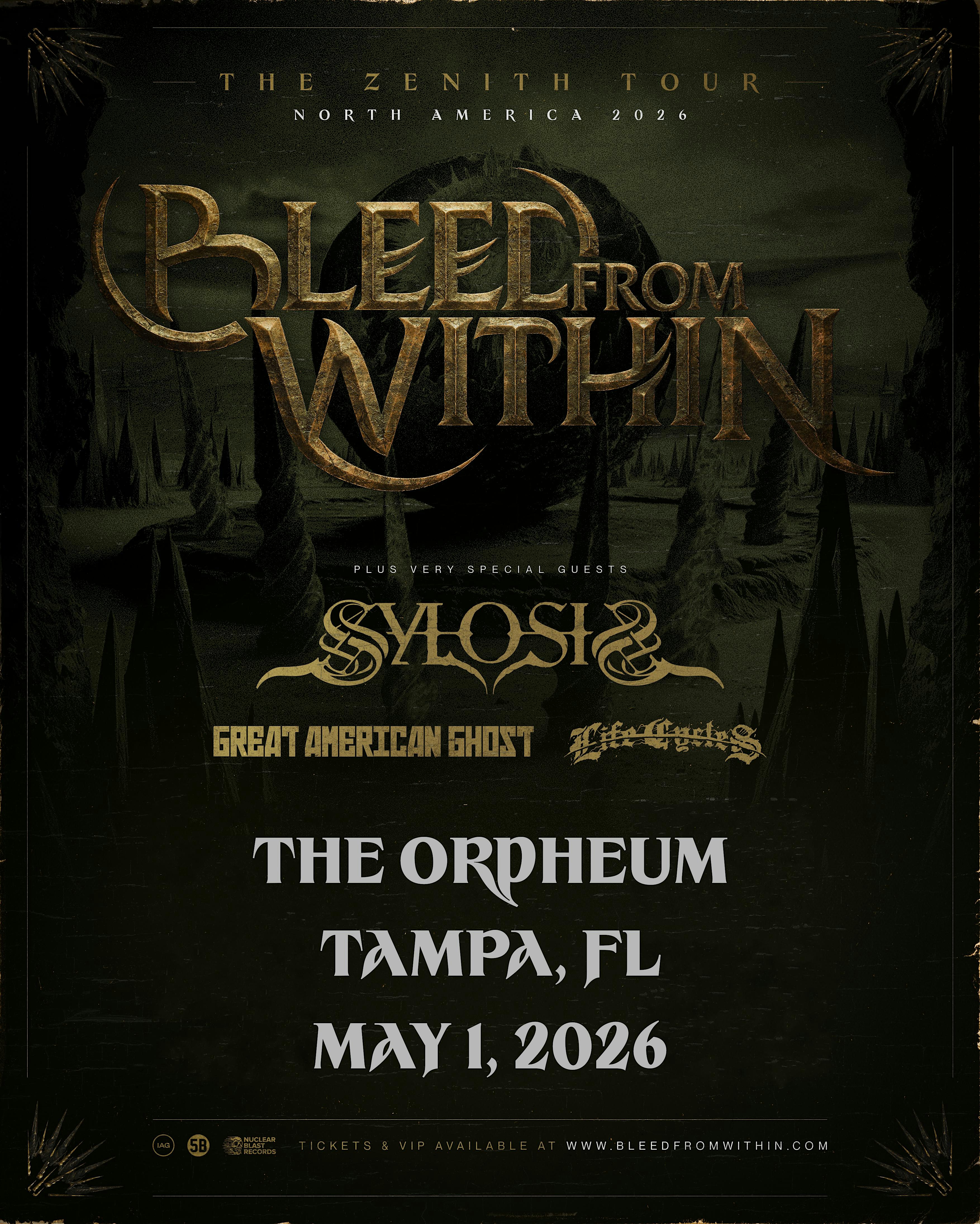 Bleed From Within at The Orpheum – Tampa, FL