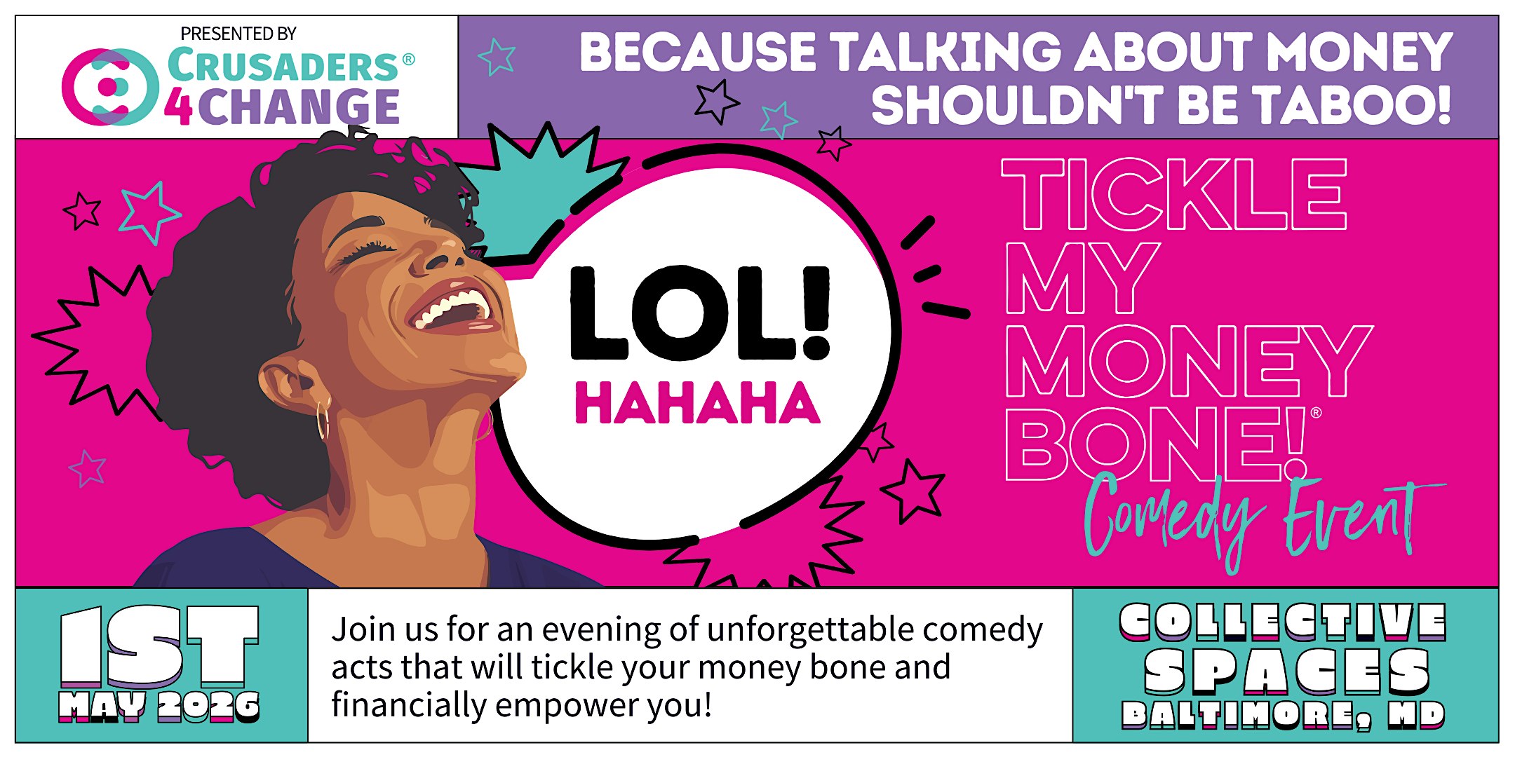 Tickle My Money Bone!® – A Comedy & Financial Empowerment Event at 306 W Redwood St – Baltimore, MD