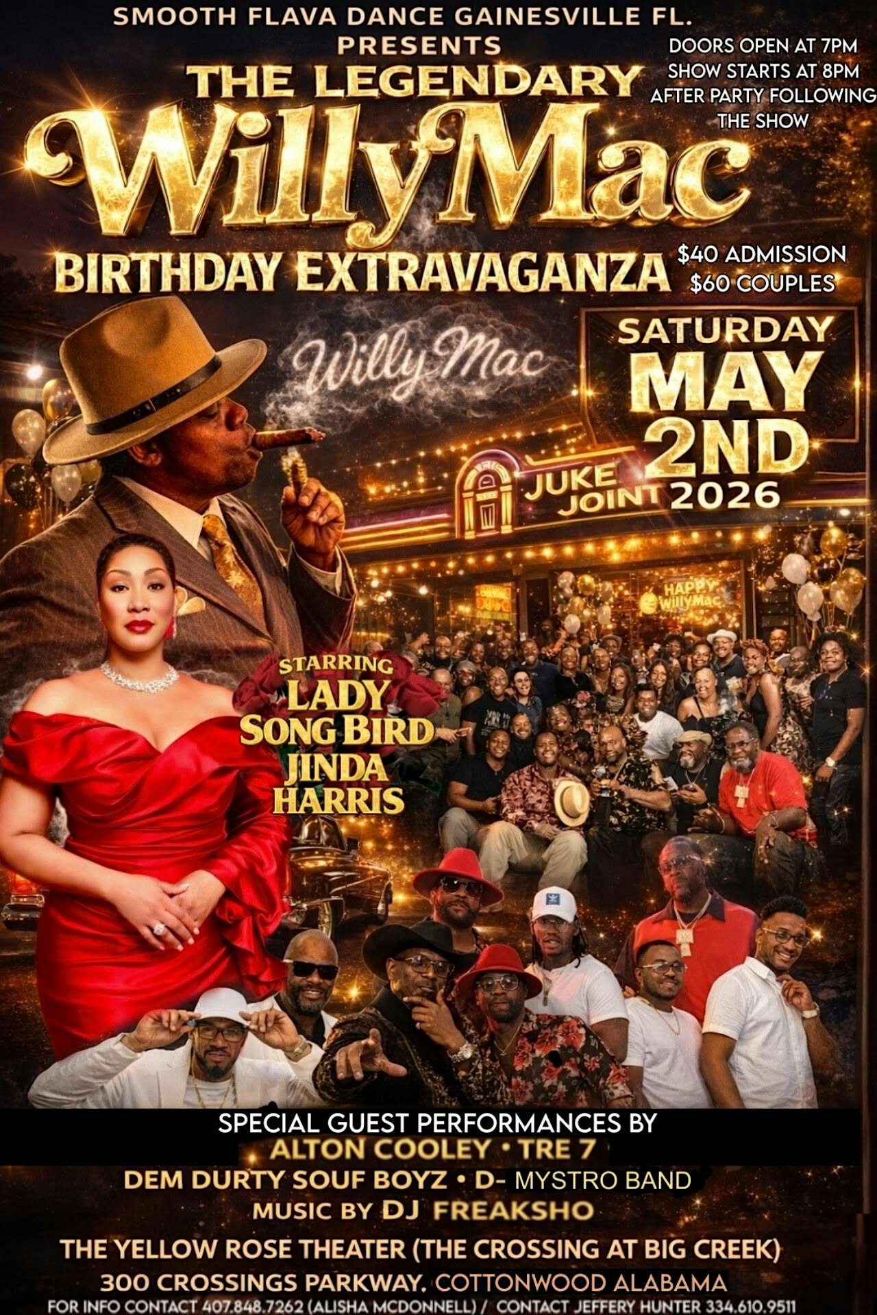 The Legendary WillyMac’s Birthday Bash Extravaganza at The Crossing at Big Creek – Cottonwood, AL