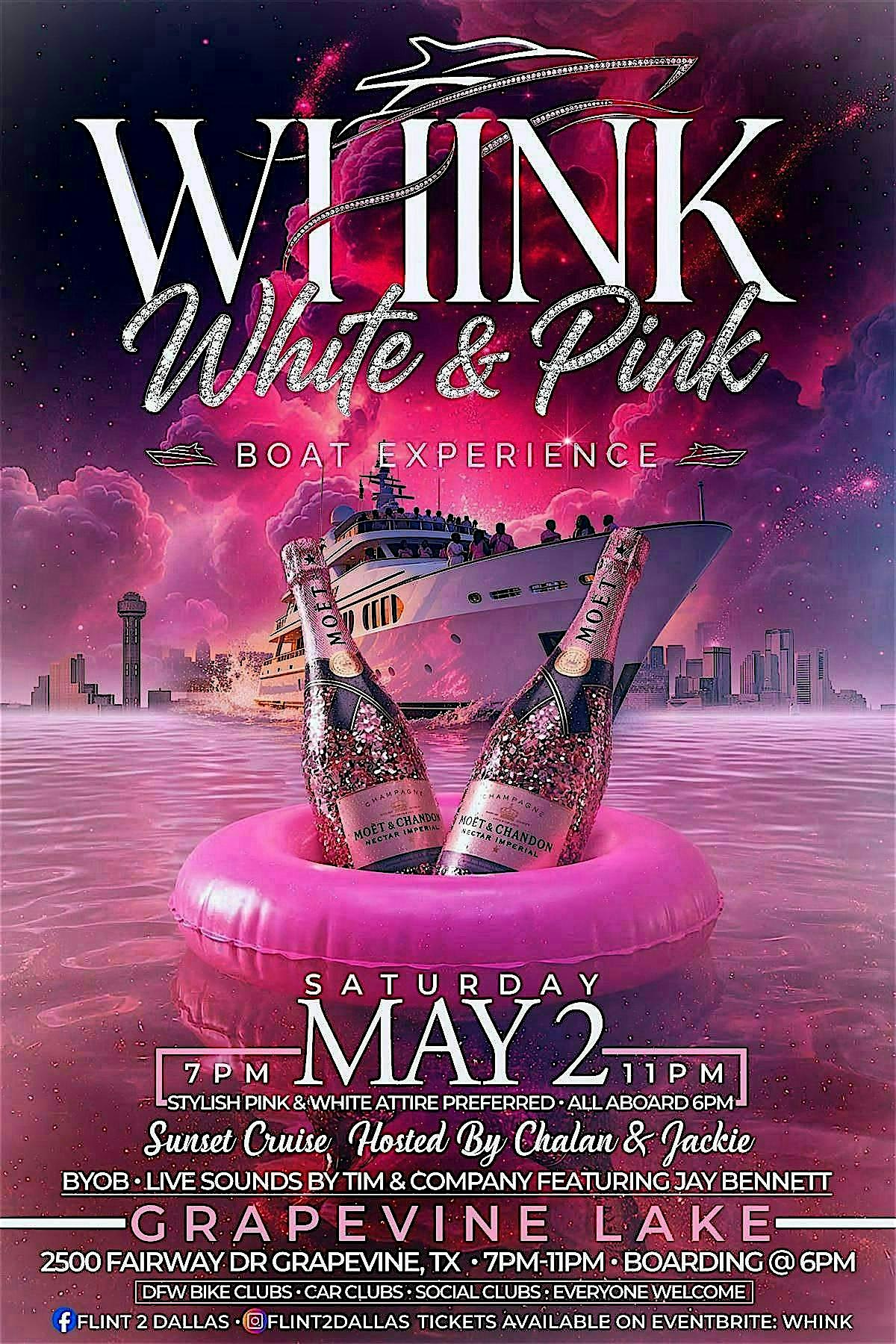 WHINK • The White & Pink Boat Experience at Grapevine Lake – Grapevine, TX