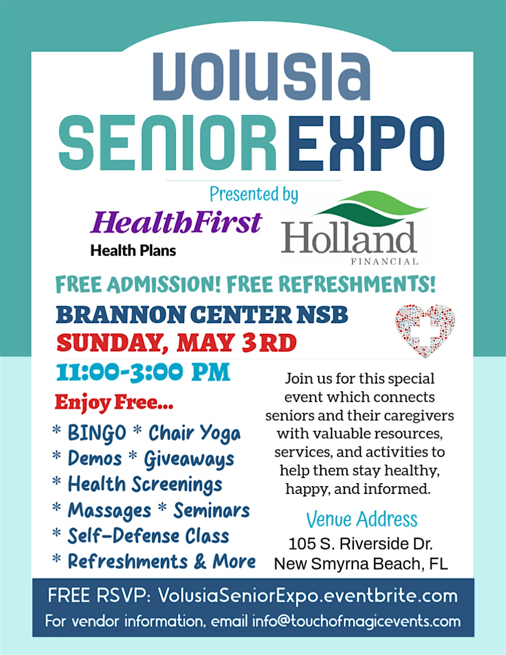 Volusia Senior Expo presented by Health First and Holland Financial at Brannon Center – New Smyrna Beach, FL