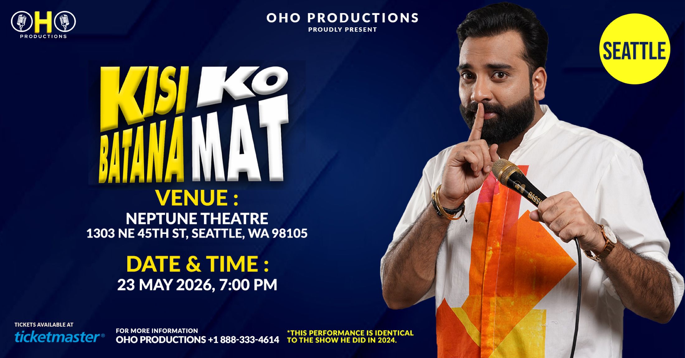 Anubhav Singh Bassi – Kisi Ko Batana Mat at Neptune Theatre – Seattle, WA