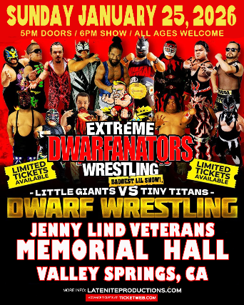 Extreme Dwarfanators Wrestling at Snohomish Sports Dome – Snohomish, WA