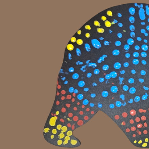 Métis Beadwork Inspired Dot Art at – London, Canada