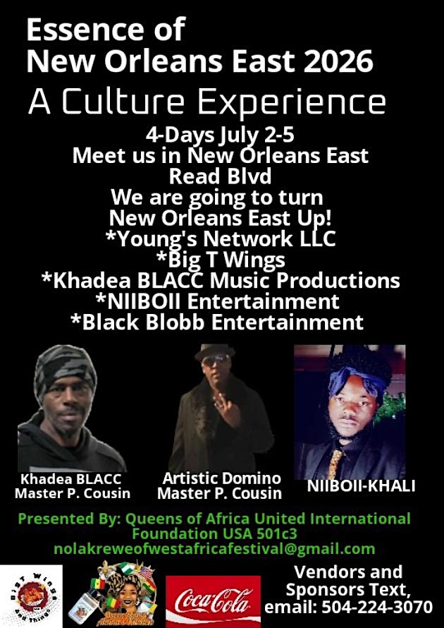 ESSENCE OF NEW ORLEANS EAST FEST 2026 at Read Boulevard East – New Orleans, LA