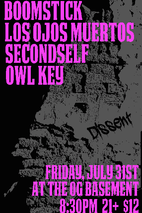 Boomstick W/ Los Ojos Muertos, Second Self and Owl Key at The Basement – Nashville, TN