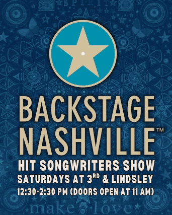 BACKSTAGE NASHVILLE! DAYTIME HIT SONGWRITERS SHOW at 3rd and Lindsley – Nashville, TN