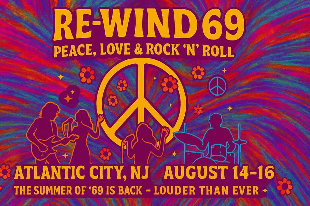 Re-Wind 69`- Summer of Peace, Love, and Rock ~n~ Roll at – Atlantic City, NJ