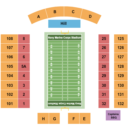 2026 Navy Midshipmen Football Season Tickets (Includes Tickets To All Regular Season Home Games) at Navy Marine Corps Memorial Stadium – Annapolis, MD