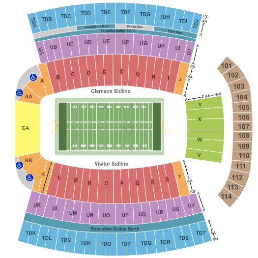 2026 Clemson Tigers Football Season Tickets (Includes Tickets To All Regular Season Home Games) at Frank Howard Field at Clemson Memorial Stadium – Clemson, SC