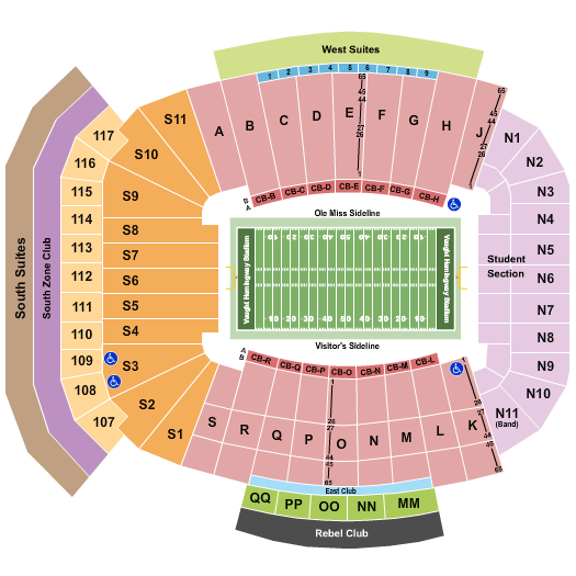 Mississippi Rebels vs. Missouri Tigers at Vaught Hemingway Stadium – Oxford, MS