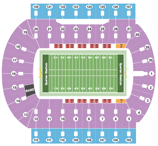 Michigan State Spartans vs. Washington Huskies at Spartan Stadium – MI – East Lansing, MI