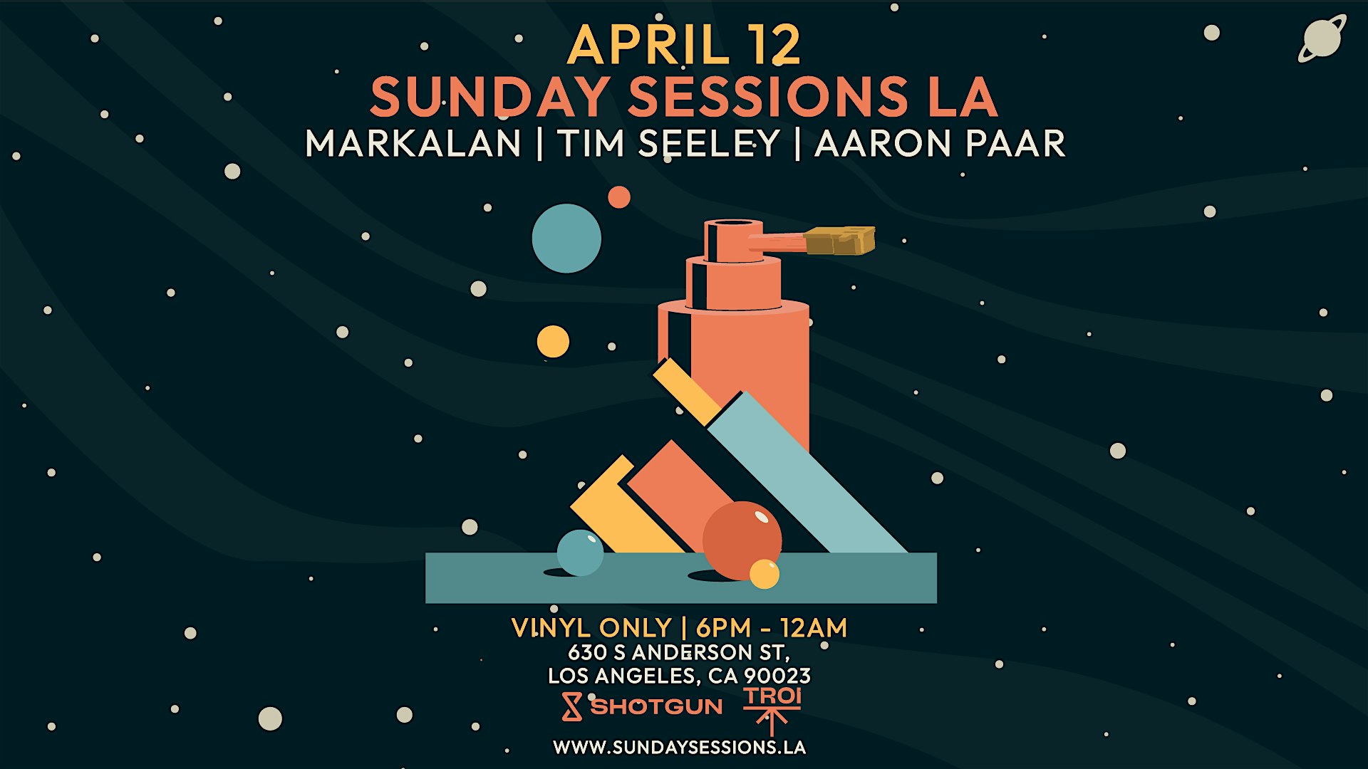Sunday Sessions LA (Vinyl Only) Open Air at 630 S Anderson St – Los Angeles, CA