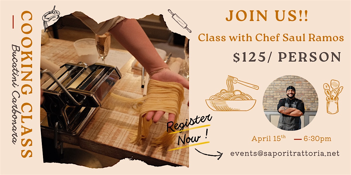 Cooking Class with Chef Saul Ramos at Sapori Trattoria – Chicago, IL
