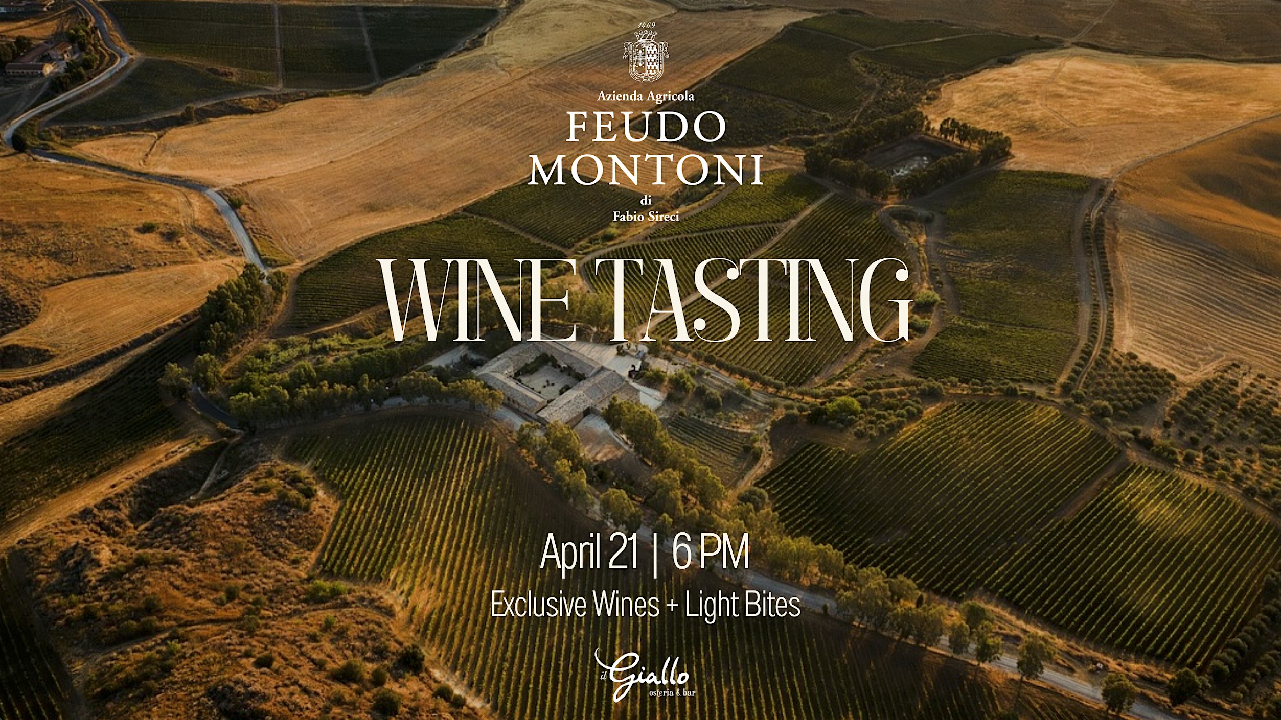 Feudo Montoni Wine Tasting at il Giallo at il Giallo Osteria & Bar – Sandy Springs, GA